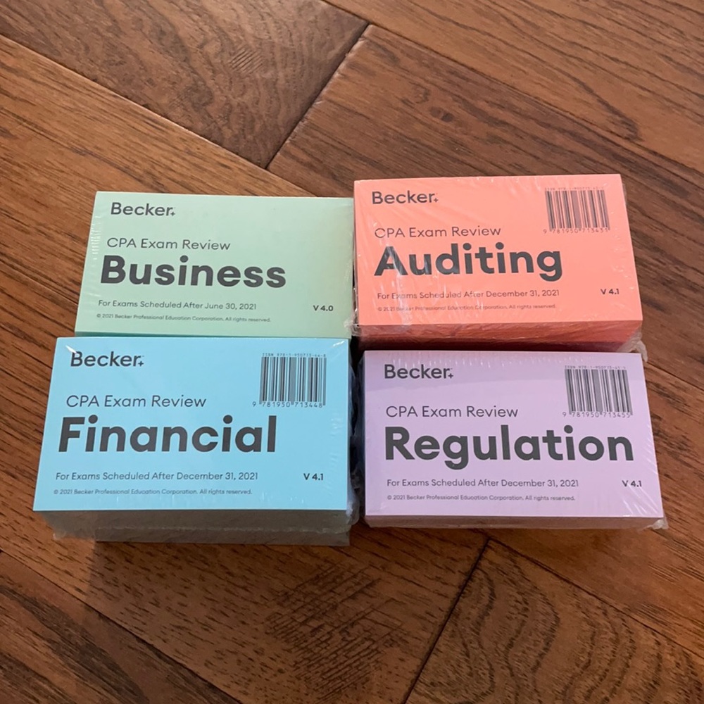 BECKER CPA Exam Review Flashcards. All unopened brand new